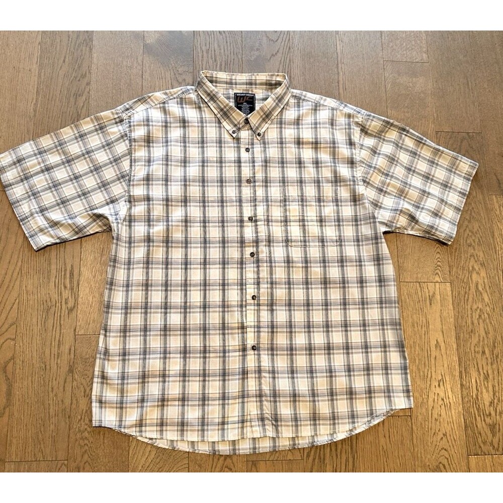 Men's 4XL Plaid Short Sleeve Walnut Creek Casual normcore classic minimalist